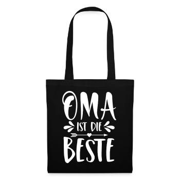 Oma ist die Beste - Stoffbeutel - Schwarz - Vorne