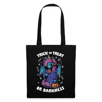 Dark Cute Unicorn - Trick or Treat or Darkness - Tote Bag - black - Front