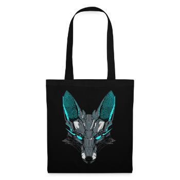 Mecha-Fuchs - Stoffbeutel - Schwarz - Vorne