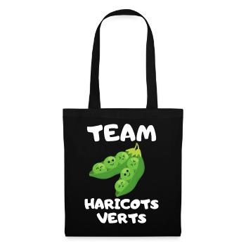 Food Humor Green Bean Vegetable Team Bean - Tote Bag - black - Front