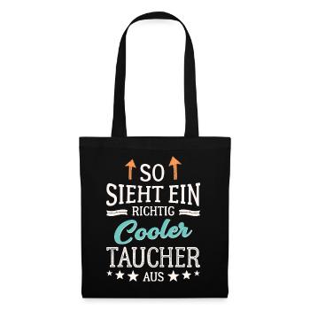 So sieht ein richtig cooler Taucher aus - Stoffbeutel - Schwarz - Vorne