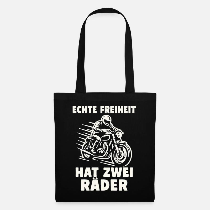 Real freedom has two wheels - Tote Bag - black