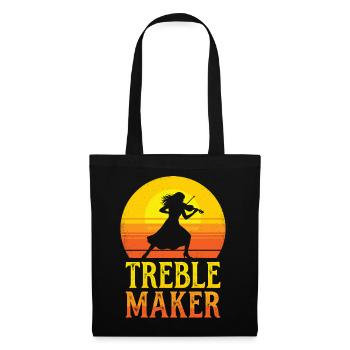 Treble Maker Pun Musician Violonist - Tote Bag - black - Front