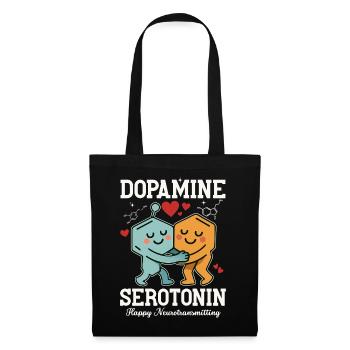 Conception d’un câlin à la dopamine et sérotonine - Sac en tissu - noir - Devant