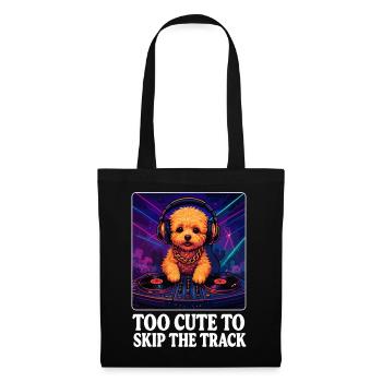 DJ Maltipoo : Trop mignon pour passer la piste - Neon Art - Sac en tissu - noir - Devant