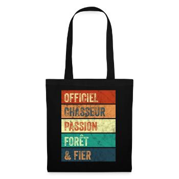 Chasseur Passion Forêt - Sac en tissu - noir - Devant