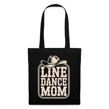 Line Dance Mom Western - Stoffbeutel - Schwarz - Vorne