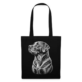 Labrador Portrait Dog Line Art Shirt - Tote Bag - black - Front