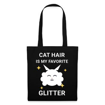 T-shirt Nuage mouton en poil de chat Pailleté - Sac en tissu - noir - Devant