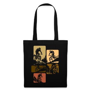 VTT Rétro Descente Vélo Vintage - Sac en tissu - noir - Devant