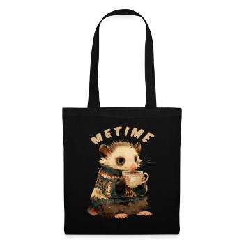 Me Time Opossum with Coffee - Tote Bag - black - Front