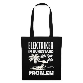 Elektriker Im Ruhestand - Stoffbeutel - Schwarz - Vorne