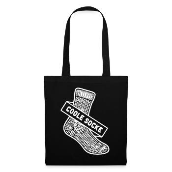 Coole Socke Banner - Stoffbeutel - Schwarz - Vorne