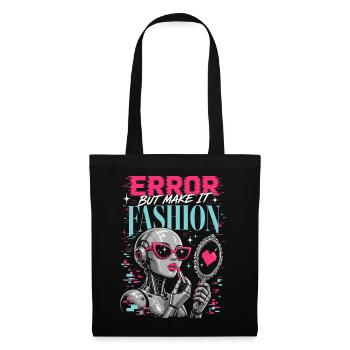Error Fashion – Futuristischer Roboter-Style - Stoffbeutel - Schwarz - Vorne