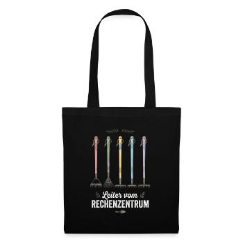 Rechenzentrum Retro Vintage Rechen & Besen Leiter - Stoffbeutel - Schwarz - Vorne