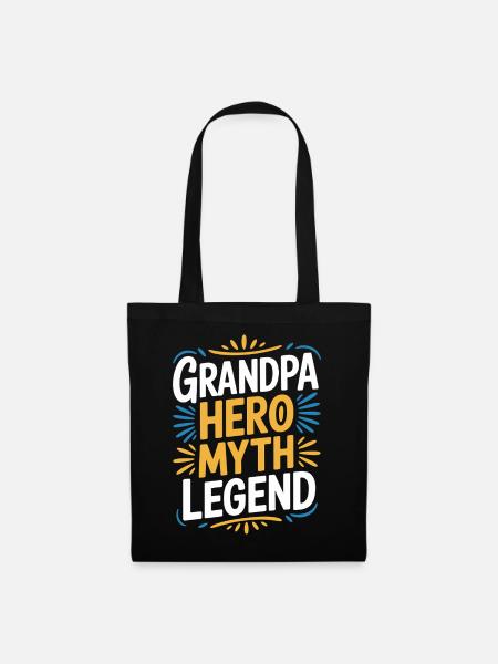 Opa-Helden-Mythos Legende - Stoffbeutel - Schwarz