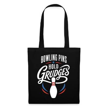 Bowling Pins Hold Grudges - Stoffbeutel - Schwarz - Vorne