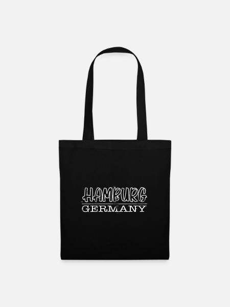 Hamburg - Stoffbeutel - Schwarz