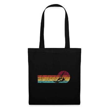 Surfen Windsurfer Windsurfen Windsurfing Retro - Stoffbeutel - Schwarz - Vorne