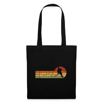 Ice Hockey Ice Hockey Retro Skates Puck Ice - Tote Bag - black - Front