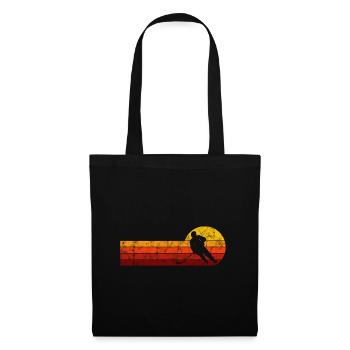 Ice Hockey Ice Hockey Retro Skates Puck Ice - Tote Bag - black - Front