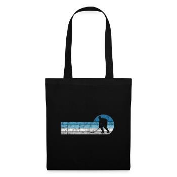 Ice Hockey Ice Hockey Retro Skates Puck Ice - Tote Bag - black - Front