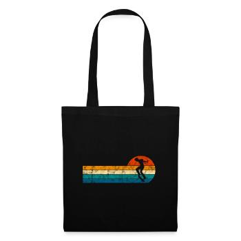 Skateur Skateboard Skateur Skater Skate - Sac en tissu - noir - Devant