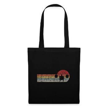 Musculation Bodybuilder GYM Fitnessstudio Retro - Sac en tissu - noir - Devant