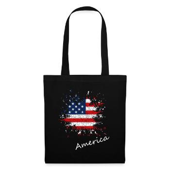 America Splash Vintage - Stoffbeutel - Schwarz - Vorne