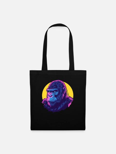 Gorilla Neon Kraft - Stoffbeutel - Schwarz