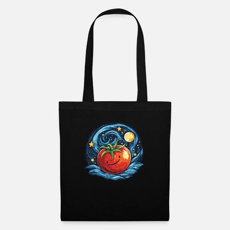 Tomate style nuit étoilée - Sac en tissu - noir