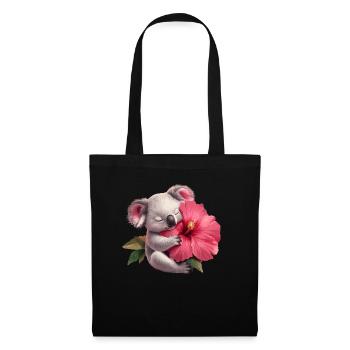 Koala with giant flower - Tote Bag - black - Front