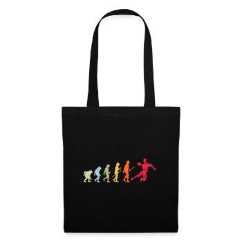 Handball Handballer Evolution Retro Vintage - Stoffbeutel - Schwarz - Vorne