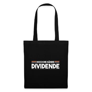 Hoch die Hände Dividende - Stoffbeutel - Schwarz - Vorne
