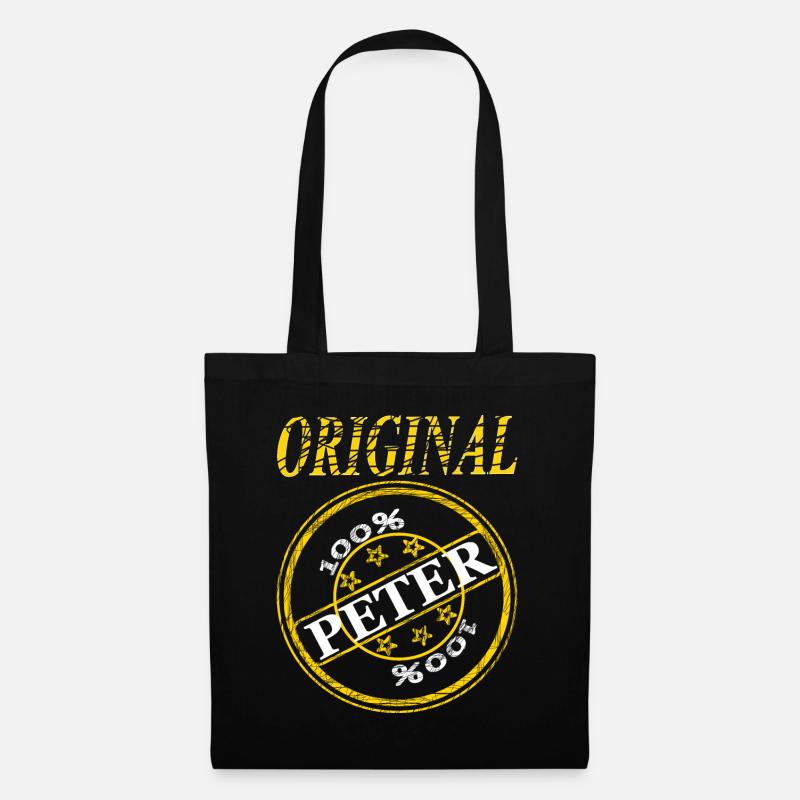 mein Name ist Peter Original Peter 100% Peter - Stoffbeutel - Schwarz