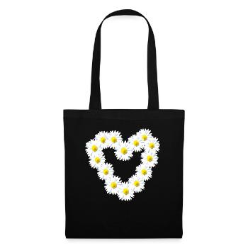 Heart Daisy Daisy Warm - Tote Bag - black - Front