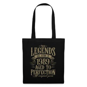 Vintage Born 1989 Legends Cadeau d’anniversaire - Sac en tissu - noir - Devant