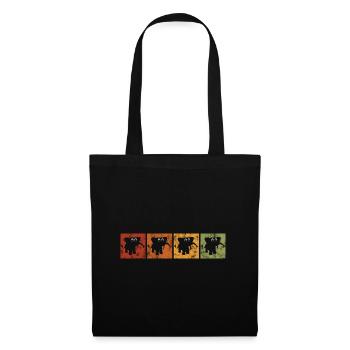 Eléphant éléphant pour enfants - Sac en tissu - noir - Devant