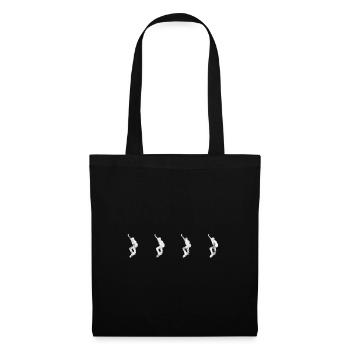 Skateboarder Skateboard Skater Skate Skateing - Sac en tissu - noir - Devant