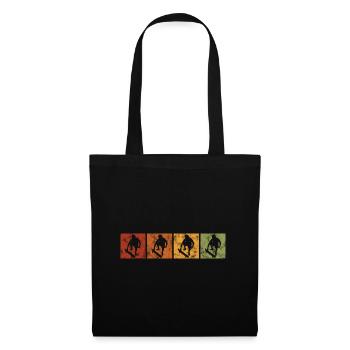 Skateboarder Skateboard Skater Skate Skateing - Sac en tissu - noir - Devant