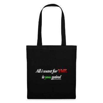 Tout ce que je veux pour Noël, ce sont des gains - Sac en tissu - noir - Devant