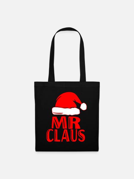 Mr Santa Claus Weihnachten Partnerlook Christmas - Stoffbeutel - Schwarz