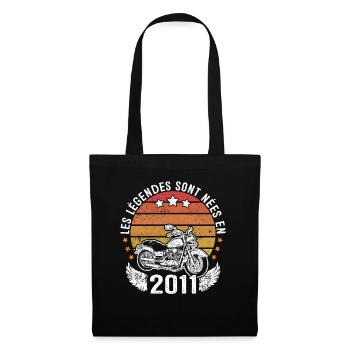 Les Légendes Sont Nées En 2011 - Sac en tissu - noir - Devant