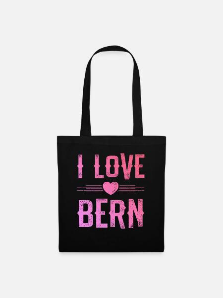 I Love Bern - Stoffbeutel - Schwarz