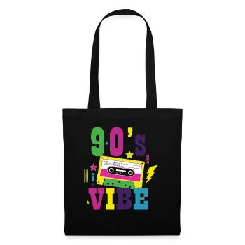 Proverbes des années 1990 Idée cadeau des années 90 - Sac en tissu - noir - Devant