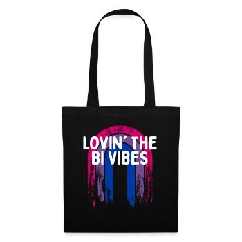 Lovin' the Bi Vibes Bisexual LGBTQ Bi Pride LGBT - Stoffbeutel - Schwarz - Vorne