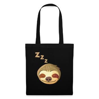 Visage paresseux endormi - Sac en tissu - noir - Devant