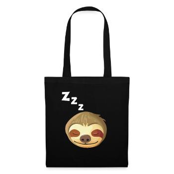 Visage paresseux endormi - Sac en tissu - noir - Devant