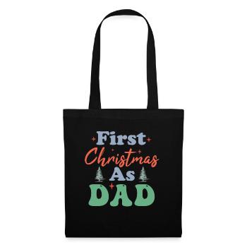 Premier Noël en tant que papa Erstes Weihnachten als Papa - Sac en tissu - noir - Devant