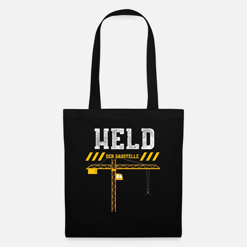 Held Der Baustelle - Stoffbeutel - Schwarz